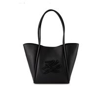 Karl Lagerfeld Autograph Sac de shopper Cuir véritable 40 cm noir