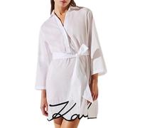KARL LAGERFELD B.V Karl DNA Signature Beach Dress Combinaison de Soleil, Blanc, XS Femmes