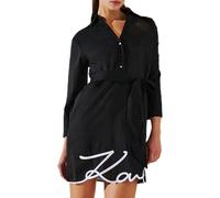 Karl Lagerfeld B.V Karl DNA Signature Robe de Plage pour Femme, Noir, XS