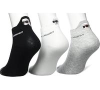 Karl Lagerfeld B.V Lot de 3 paires de chaussettes pour homme, Noir/blanc/gris., 43