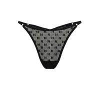 KARL LAGERFELD B.V Monogram Mesh Thong sous-vêtement, Black, XS aux Femmes