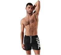 Karl Lagerfeld B.V Short de Bain pour Homme avec Logo Karl, Noir, Noir, L