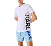 KARL LAGERFELD B.V T-Shirt pour Homme avec Logo Karl Vertical, Blanc., S