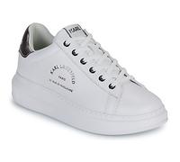 KARL LAGERFELD Kapri Maison Chaussures de sport Blanc avec talon en argent vieilli, blanc, 40 EU
