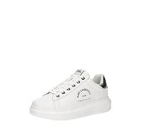 KARL LAGERFELD Kapri Maison Chaussures de sport Blanc avec talon en argent vieilli, blanc, 40 EU