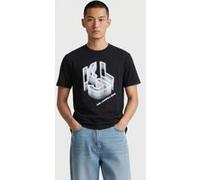 Karl Lagerfeld Black Klj Reg Monogram Tee Taille: L | T-shirts avec imprimés Outlet | Homme | Noir