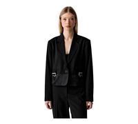 Karl Lagerfeld - Blazer en satin - Femme - Vestes - Noir - Taille: 44 FR