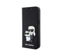 Karl Lagerfeld Booktype Saffiano Karl & Choupette, Noir - iPhone 14