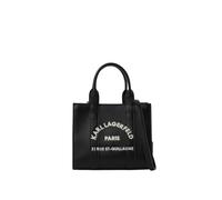 KARL LAGERFELD Cabas Carré Mini Grainé Blanc & Noir, Noir, Taille unique