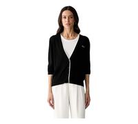 Karl Lagerfeld - Cardigan en laine mérinos brodée du logo - Femme - Pulls - Noir - Taille: 42 FR