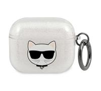 Karl Lagerfeld Cas (Manchon pour casque d'?coute), ?tui pour ?couteurs + casque, Argent