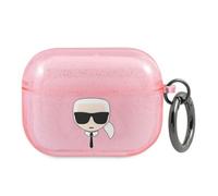 Coque pour AirPods Pro Antichoc Glitter Karl Lagerfeld Rose