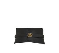 Karl Lagerfeld - Ceinture K/Autograph Perf - Femme - Accessoires - Noir - Taille: 75 CM