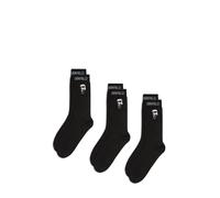 Karl Lagerfeld Chaussettes 'Ikon' beige clair / noir / blanc, Taille 39-40