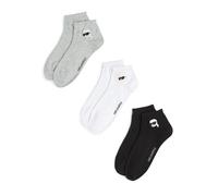 Karl Lagerfeld Chaussettes 'IKON' gris chiné / noir / blanc, Taille 35-38