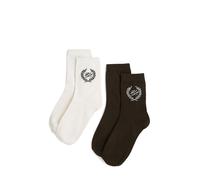 Karl Lagerfeld Chaussettes noir / blanc, Taille 35-38