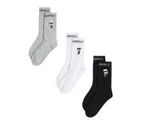 Karl Lagerfeld Chaussettes nude / gris chiné / noir / blanc, Taille 39-42