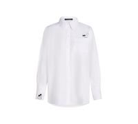 Karl Lagerfeld Chemisier 'Ikon Choupette' noir / blanc, Taille M
