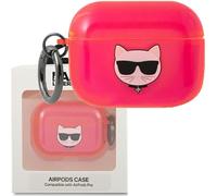 Karl Lagerfeld Choupette Head - Étui Airpods Pro (rose fluo)