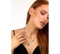 Karl Lagerfeld - Collier À Breloque Pavé Ikon, Femme, Argent, Taille: One Size