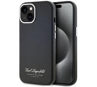 Karl Lagerfeld Coque arrière pour iPhone 15 - FW PU Hotel RSG - Noir