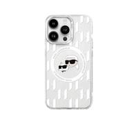 Karl Lagerfeld - Coque de Protection arrière Compatible avec iPhone 16 Pro - Compatible avec Magsafe IML Metal - Transparent