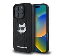 Karl Lagerfeld Choupette Étui rigide avec monogramme - iPhone 16 Pro Max, Noir