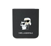 CG Mobile Coque Karl Lagerfeld KLHCZF6SAPKCNPK pour Z Flip6 F741 Noir Saffiano Metal Pin