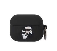 Coque pour AirPods Pro Antichoc Souple avec Anneau Karl Lagerfeld Noir G
