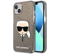 Coque pour Apple iPhone 13 Mini Translucide Pailletée Karl Karl Lagerfeld Noir