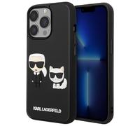 Coque pour Apple iPhone 13 Pro Max 3D Rubber Karl & Choupette Noir