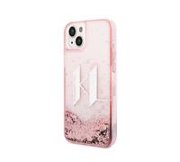 Coque pour iPhone 14 Plus Glitter KL Paillettes flottantes Rose
