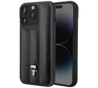 Karl Lagerfeld KLHCP14XPSQPK Coque Rigide pour iPhone 14 Pro Max 6,7" Noir/Noir Puffy icône Pin