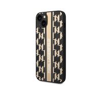Coque pour Apple iPhone 14 PU Monogram Stripe Karl Lagerfeld Noir
