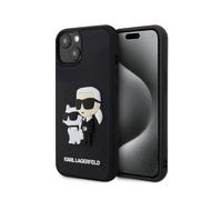 Coque pour Apple iPhone 15 Plus 3D Rubber Karl & Choupette Noir