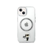 Coque pour iPhone 13 Imprimé Karl et Choupette Compatible MagSafe Transparent