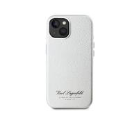 Karl Lagerfeld Coque pour iPhone 15 Hotel RSG Texturée Grainé Élégante Argent