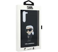 Karl Lagerfeld Coque silicone liquide Ikonik Samsung Galaxy S23 Plus Noir