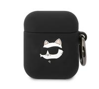 Karl Lagerfeld Coque Silicone pour Apple Pods 1/2 Choupette Head 3D Luxe