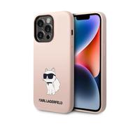 Karl Lagerfeld Silicone NFT Choupette Case, Rose - iPhone 14 Pro Max