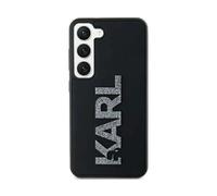 Karl Lagerfeld Etui logo 3D en caoutchouc pailleté, noir - Galaxy S23 Ultra