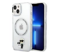 Karl Lagerfeld, Étui MagSafe pour iPhone 15 Karl & Choupette Design, Transparent