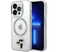 Karl Lagerfeld, Étui MagSafe pour iPhone 15 Pro Karl & Choupette Design, Transparent