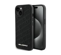 Karl Lagerfeld Étui matelassé à motif K, Noir - iPhone 15 Plus