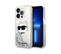 Karl Lagerfeld Étui pour casque Choupette à paillettes liquides, argent - iPhone 14 Pro