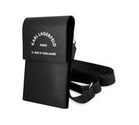 Karl Lagerfeld Étui pour téléphone portable KLWBSARSGK Gaufré RSG Noir - Universel