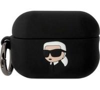 Karl Lagerfeld, Etui silicone AirPods Pro 2 Karl Head protection 3D luxe, Noir