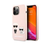 Karl Lagerfeld étui silicone Karl & Choupette, Rose - iPhone 13 Pro