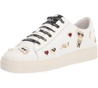 KARL LAGERFELD Femme Cate Shoes - Sneakers for Women with Iconic Klp Pins Basket, Blanc éclatant, 41 EU