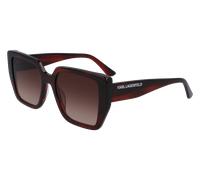 Karl Lagerfeld Femme Karl Lagerfeld KL6036S 049 Lunettes de soleil Acétate Bordeaux Marron Carré Normale Photochromatique